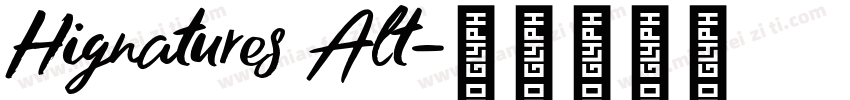 Hignatures Alt字体转换